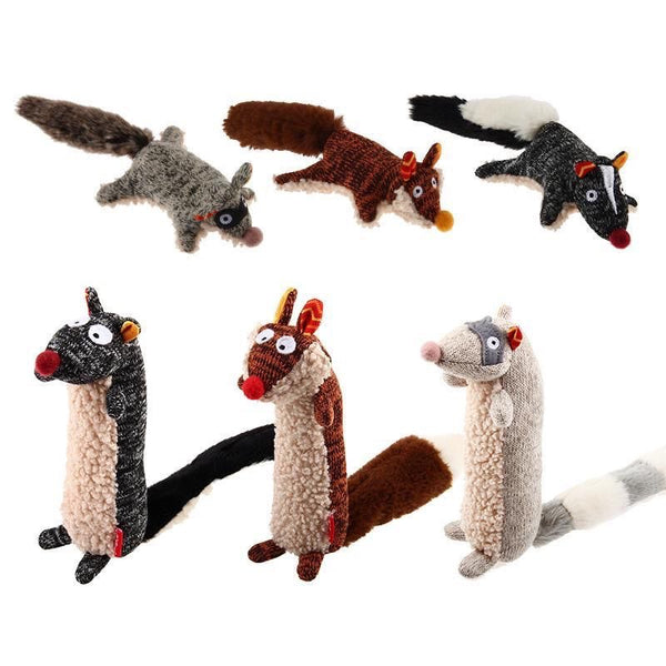 Puppy Squeaky Plush Chew Toys - Two-Size Squeaky Friends