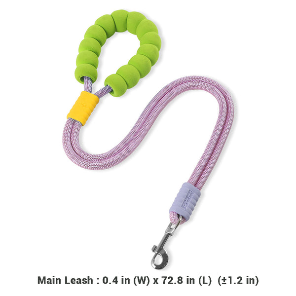 Cloud-Comfort Leash - Color-Block P-Rope for Hands-Free Walking